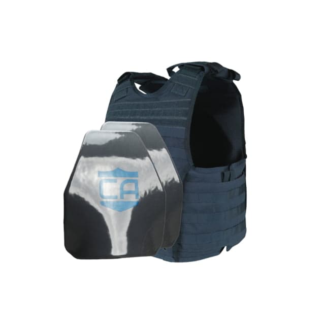 Caliber Armor Condor Exo&ar550 Level Iii+ Polyshield Complete Plate Carrier Package Shooters Navy Blue Small/Medium