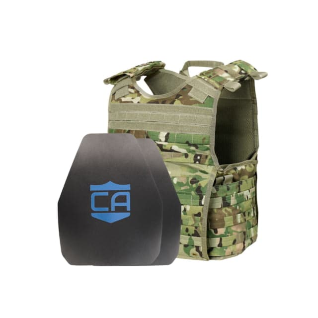 Caliber Armor Condor EXO&AR550 Level III+ Standard Complete Plate Carrier Package Shooters Scorpion OCP Small/Medium