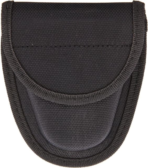 Carry All Handcuff Pouch with Black Nylon Construction with Belt Loop Black Nylon Construction Includes Belt Loop Holds One Pair Of Standard Size