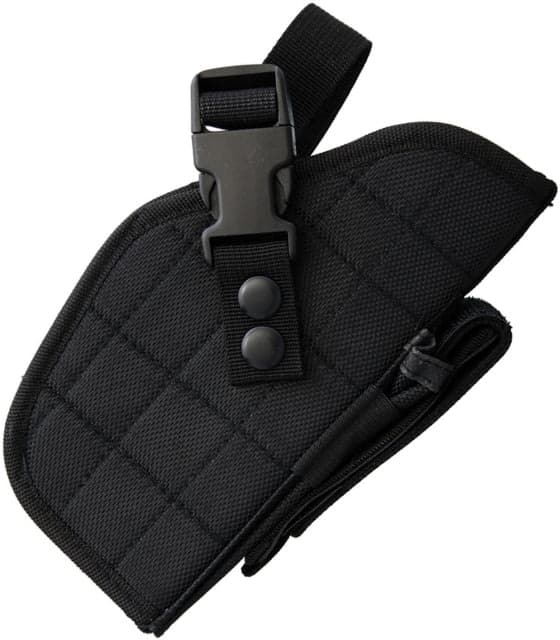 Carry All Tactical Universal Hip Holster w/ Black Ballistic Nylon Black Ballistic Nylon Construction w/ Metal And Composite Hardware Fits Most