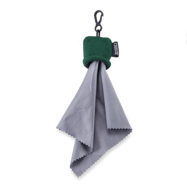 Carson Stuff-It Lens Cleaner Cloth & Pouch Green 1.7 x 1.1 x 1.8 in