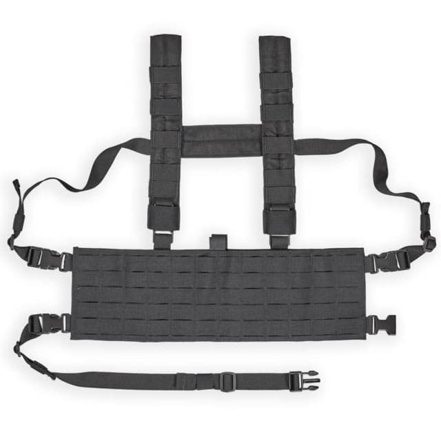 Chase Tactical Laser Cut MOLLE Chest Rig Black