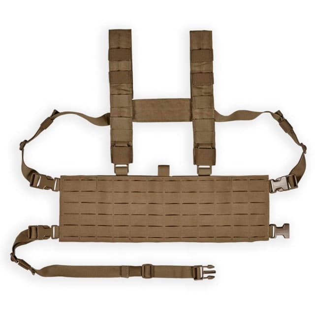Chase Tactical Laser Cut MOLLE Chest Rig Coyote