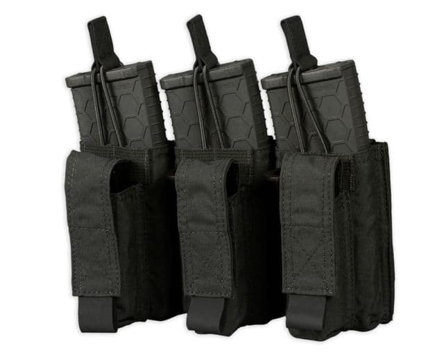 Chase Tactical Triple Kangaroo Mag Pouch 5.56/Pistol Black One Size NSN NONE