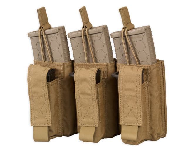 Chase Tactical Triple Kangaroo Mag Pouch 5.56/Pistol Coyote Tan One Size NSN NONE