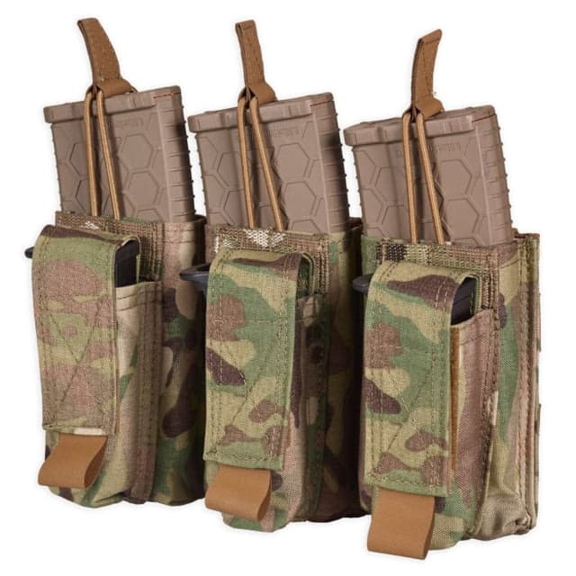 Chase Tactical Triple Kangaroo Mag Pouch 5.56/Pistol Multicam One Size NSN NONE