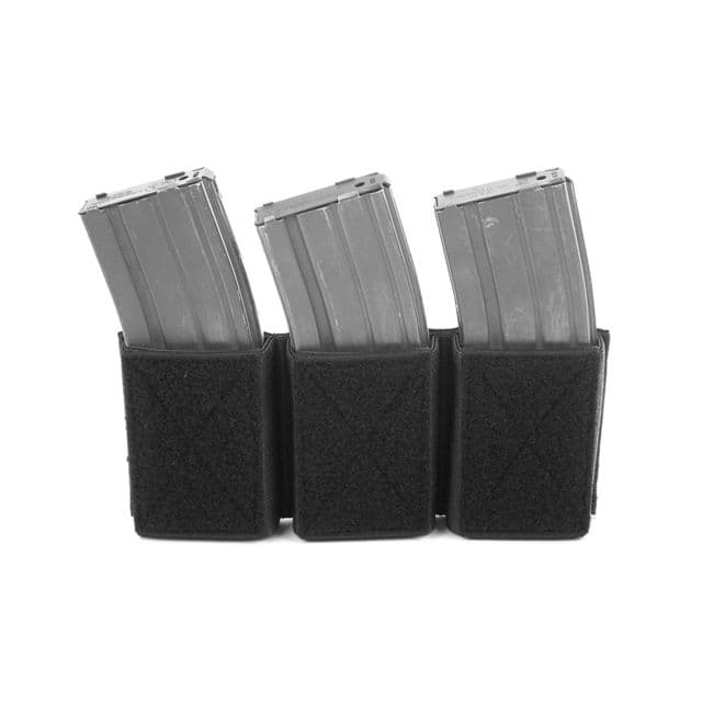 Chase Tactical Triple Velcro Mag Pouch 5.56 Black One Size Nsn None