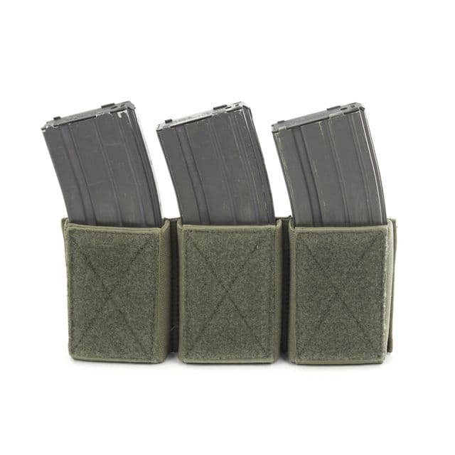 Chase Tactical Triple Velcro Mag Pouch 5.56 Ranger Green One Size Nsn None