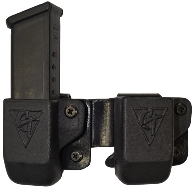 Comp-Tac Twin Belt Clip Mag Owb Kydex Size 4 - Glock 9/40 Double Stack .45 Gap Right Hand Black