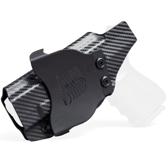 Rounded OWB KYDEX Paddle Holster S&W M&P Bodyguard 380 w/CTC Laserguard RH Black