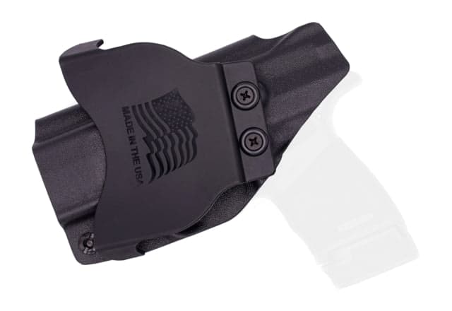 Rounded OWB KYDEX Paddle Holster Springfield Hellcat Right Hand Black