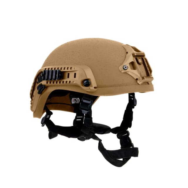 Custom Armor Group 501 High Cut Fully Loaded Level IIIA Advanced Combat Helmet Coyote Tan Large