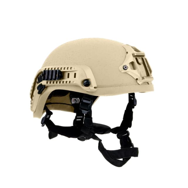 Custom Armor Group 501 High Cut Fully Loaded Level IIIA Advanced Combat Helmet Desert Tan Large