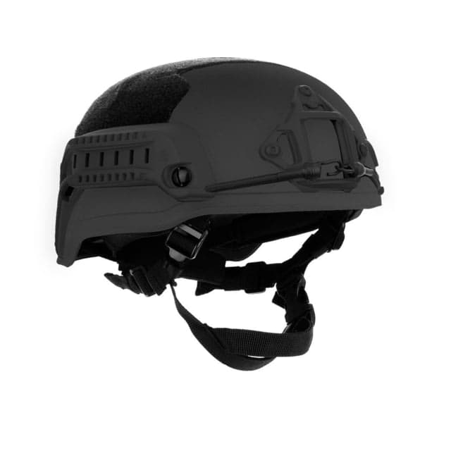 Custom Armor Group 501 Mid Cut Fully Loaded Level IIIA Advanced Combat Helmet Black Medium