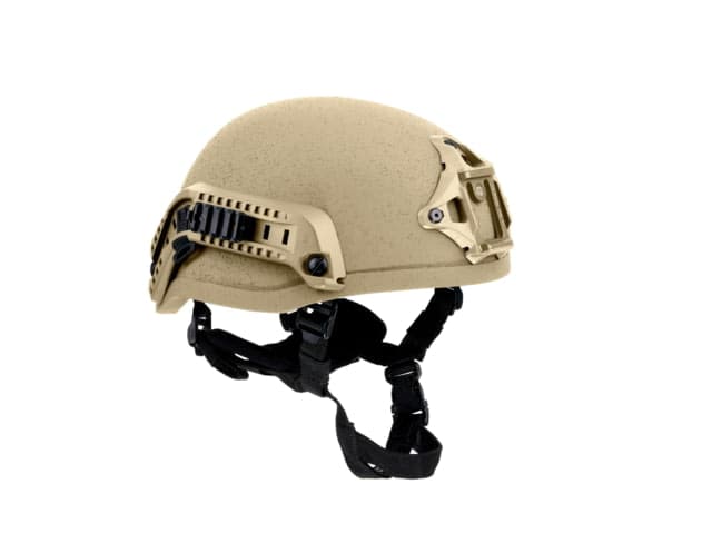 Custom Armor Group 501 Mid Cut Fully Loaded Level IIIA Advanced Combat Helmet Desert Tan Extra Large