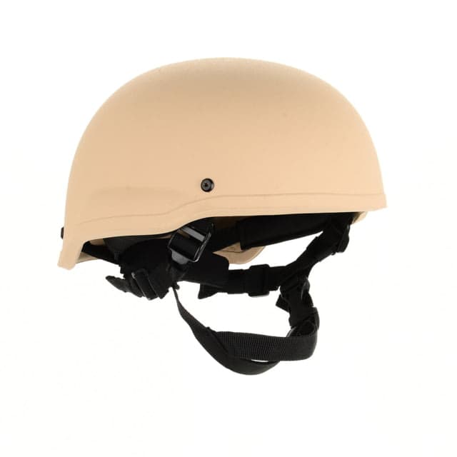 Custom Armor Group 501 Mid Cut Level IIIA Advanced Combat Helmet Desert Tan Small