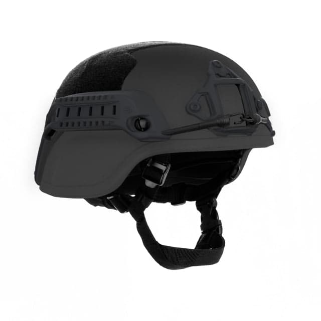 Custom Armor Group 501 Standard Cut Fully Loaded Level IIIA Advanced Combat Helmet Black Medium
