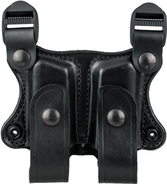 DeSantis Double Magazine Pouch for Shoulder Rigs S&W M&P Shield 9/40 Ambidextrous Plain Black