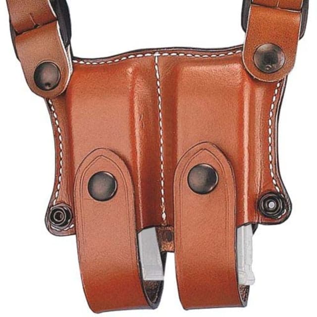 DeSantis Double Magazine Pouch for Shoulder Rigs Glock 20/21/21SF/29/30 Ambidextrous Plain Tan