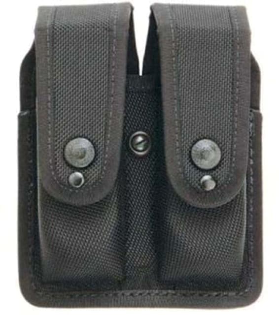 DeSantis Nylahide Double Mag Pouch Fits Most Double Stack 9mm/40cal Magazines Ambidextrous Nylon Black