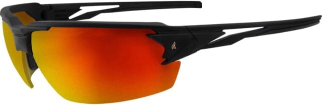 Edge Eyewear Pumori - Matte Black Frame / Aqua Precision Red Mirror Lenses Black Frame
