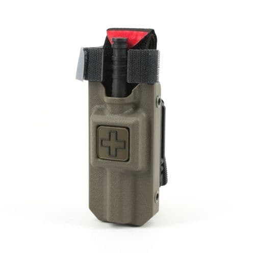 Eleven 10 C-A-T Gen 7 RIGID Tourniquet Case Cross Front Belt Tek-lok Ranger Green