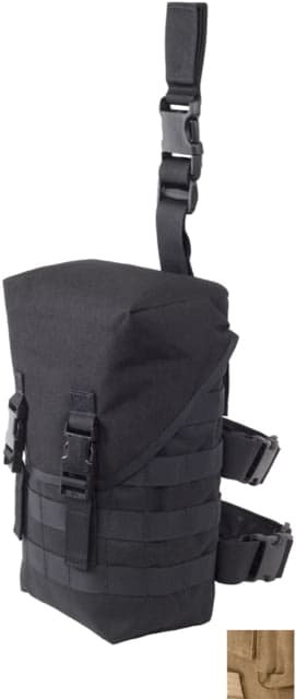 Elite Survival Systems Can-Ready Gas Mask Pouch Thigh Carry Coyote Tan