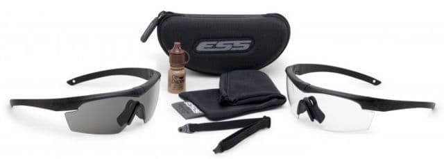 Ess Crosshair 2x Kit Ballistic Eyeshields Clear And Smoke Gray Lenses Black Frame
