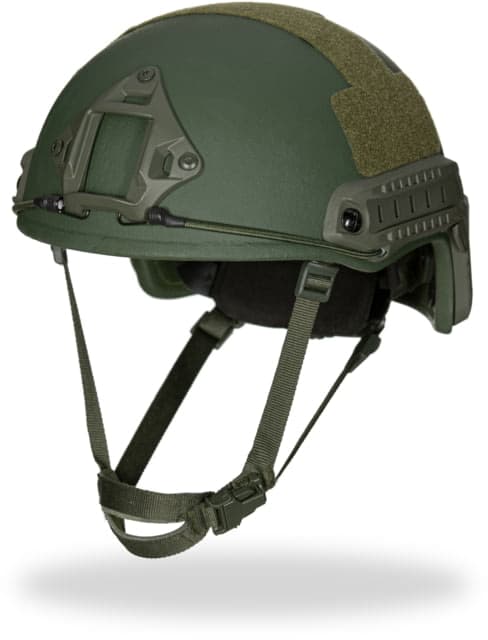 ExecDefense USA High-Cut Level III A Ballistic Helmet Green Large