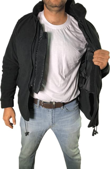 FAB Defense Masada Fleece Concealed Body Armor Vest Level IIIA Black Extra Large Masada-Fleece-IIIA XL