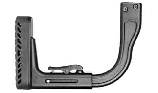 FAB Defense MP5 Tactical Stock for use W/Riot Helmet/Visor Black