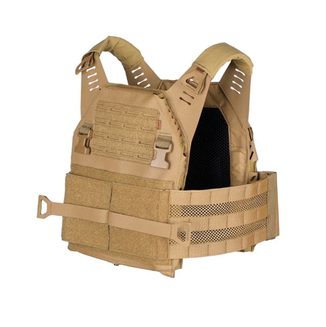 G-Code Assaulter's Plate Carrier Coyote Brown Small- SAPI 8.75in x 11.75in cuts up to 1in Thick SYNC-APC-1-CB-6RCB-SM