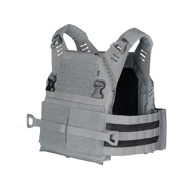 G-Code Assaulter's Plate Carrier Grey XL- SAPI ESAPI and 11in x 14in cuts up to 1in Th SYNC-APC-1-GY-8RCB-XL