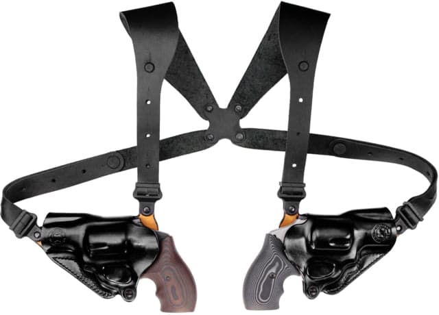 Galco Masterbilt Dual Defense Rig Premium Steerhide Shoulder Holster Charter Arms Undercover 2in S&W J Frame M36 2in S&W J Frame M60 2 1/8in S&W