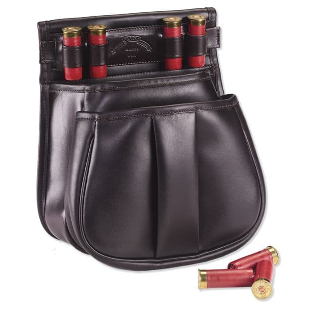 Galco Sporting Clays Shell Pouch Leather - 50 CT Dark Havana