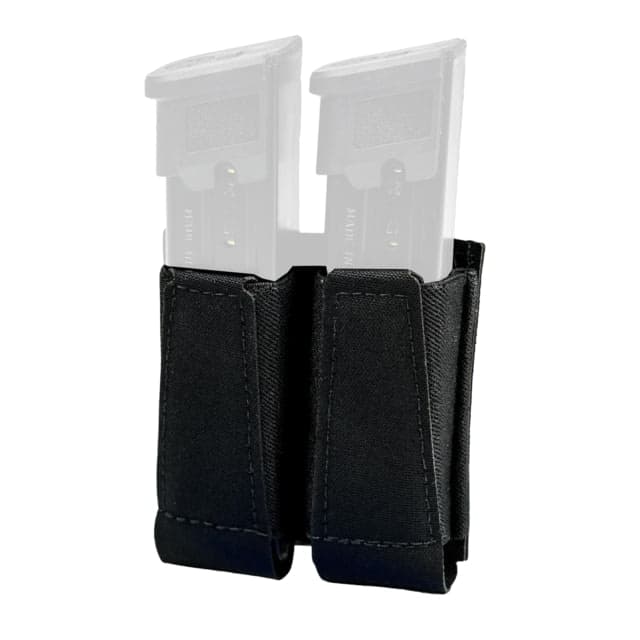 GBRS Group Double Pistol Magazine Pouch - Bungee Retention BLACK