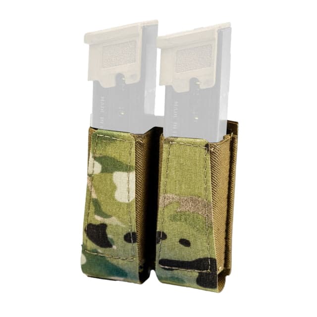 GBRS Group Double Pistol Magazine Pouch - Bungee Retention MULTICAM