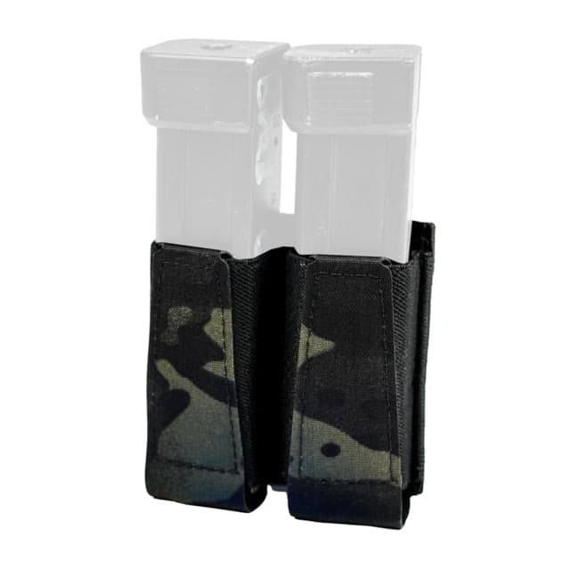 GBRS Group Double Pistol Magazine Pouch - Bungee Retention MULTICAM BLACK