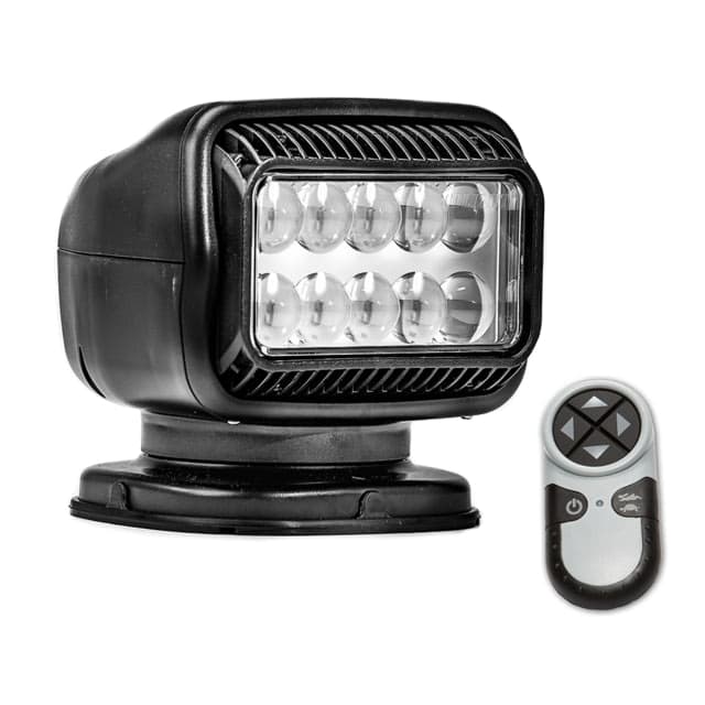 GoLight Radioray GT Series LED Permanent Mount Searchlight w/ Wireless Handheld Remote Black