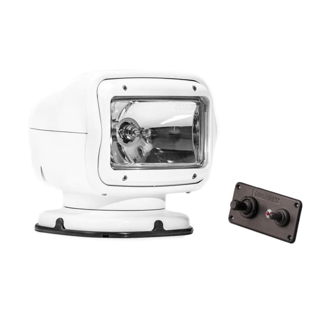 GoLight Radioray GT Series Halogen Permanent Mount Searchlight w/ Hardwired Dash Mount Remote White