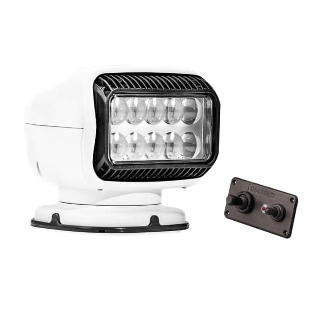 GoLight Radioray GT Series LED Permanent Mount Searchlight w/ Hardwired Dash Mount Remote White