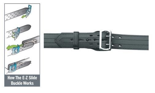 Gould & Goodrich K-Force E-Z Slide Duty Belt 4 Row Stitched 36 Nickel Black