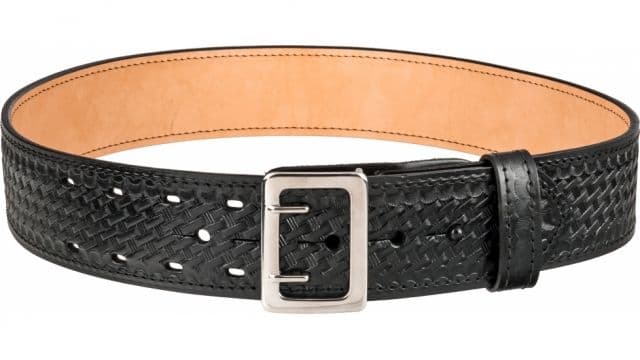 Gould & Goodrich E-Z Slide Duty Belt 54 Nickel Black Weave