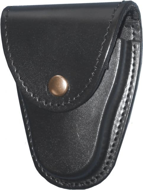 Gould & Goodrich Leather Duty B80 Handcuff Case/Glove Pouch Brass Hardware Black