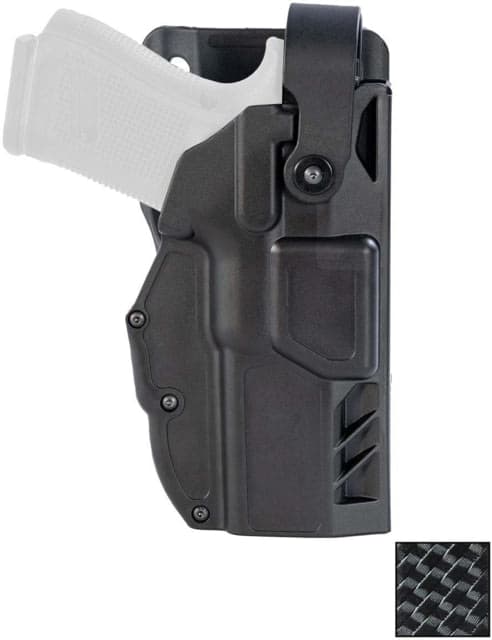 Gould & Goodrich TELR Non-Light Bearing OWB Belt Holster Glock 19 All Gens Glock 23 Gens 3/4 Security Hood Level 3 4 Point Duty Belt Loop Right
