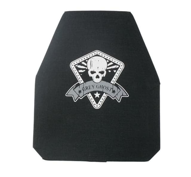 Grey Ghost Precision Level III+ Armor Plate 1.1in thick 10x12in 5.8 lbs Special Threat Tested Black