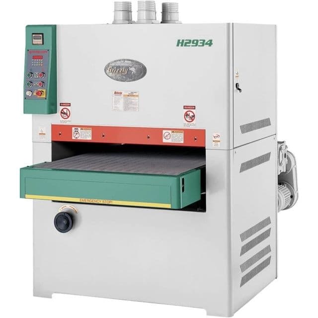 Grizzly Industrial 37in. Double Head Wide-Belt Sander