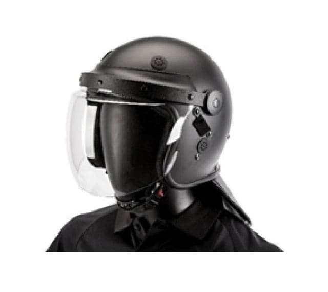 Haven Gear Riot Helmet with Bubble Face Shield Black One Size Fits Most