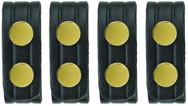 HEROs PRIDE AirTek 15/16 in Belt Keepers 4 Pack Plain Brass Hardware Black