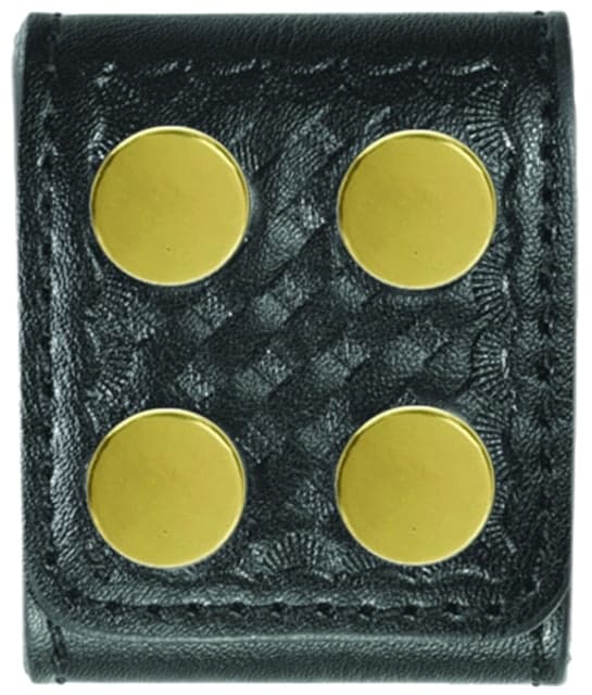 HEROs PRIDE AirTek Extra Wide Belt Keepers 2in 2 Pack Basket Weave Brass Hardware Black